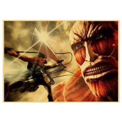 Poster Eren Vs Titan Colossal - District SNK