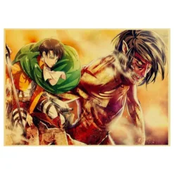 Poster Livaï Et Le Titan Assaillant - District SNK