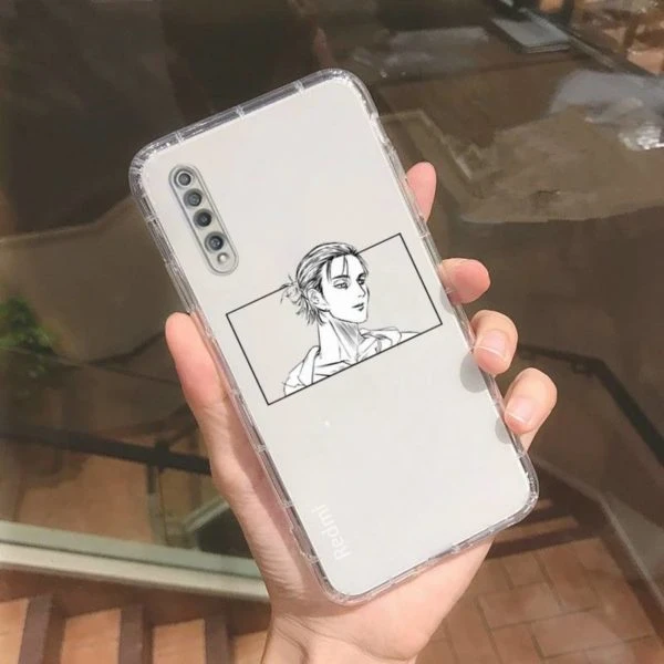 Coque Xiaomi Transparente Eren Mélancolique N&B - District SNK 1 Coque Xiaomi Transparente Eren Mélancolique N&B - District SNK