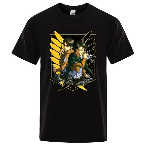 T-shirt Eren Et Livaï Ailes Jaunes - District SNK 9 T-shirt Eren Et Livaï Ailes Jaunes - District SNK – Image 9