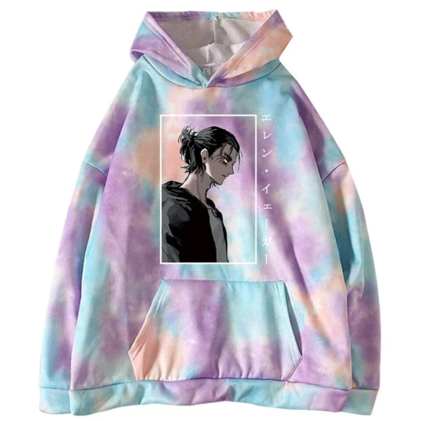 Hoodie Tie Dye Eren Graphique - District SNK 3 Hoodie Tie Dye Eren Graphique - District SNK – Image 3