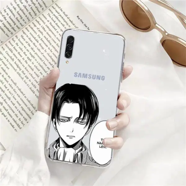 Coque Samsung Transparente My Name Is Levi - District SNK 1 Coque Samsung Transparente My Name Is Levi - District SNK
