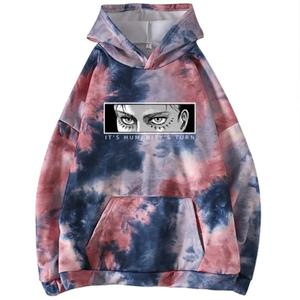 Hoodie Tie Dye Humanity's Turn - District SNK 3 Hoodie Tie Dye Humanity's Turn - District SNK – Image 3