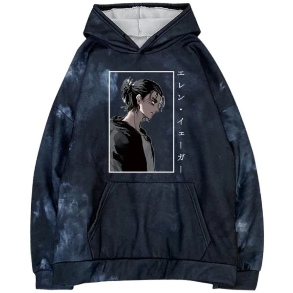 Hoodie Tie Dye Eren Graphique - District SNK 1 Hoodie Tie Dye Eren Graphique - District SNK