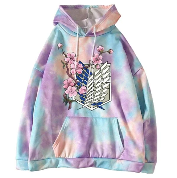 Hoodie Tie Dye Ailes De La Liberté Cerisier - District SNK 1 Hoodie Tie Dye Ailes De La Liberté Cerisier - District SNK