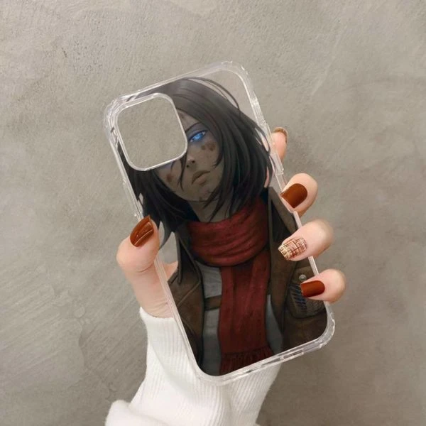 Coque IPhone Transparente Mikasa Réaliste - District SNK 1 Coque IPhone Transparente Mikasa Réaliste - District SNK