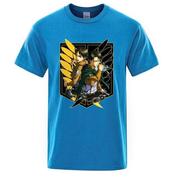 T-shirt Eren Et Livaï Ailes Jaunes - District SNK 6 T-shirt Eren Et Livaï Ailes Jaunes - District SNK – Image 6