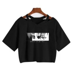 Crop Top Regard De Livaï N&B - District SNK
