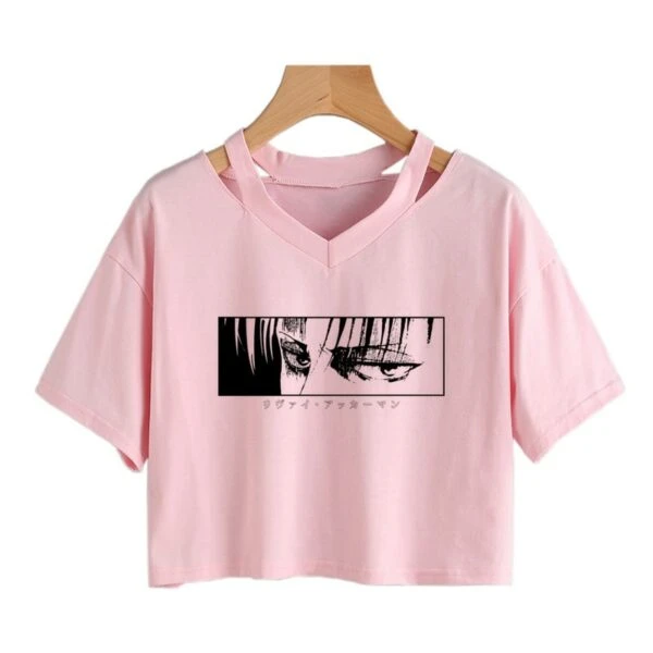 Crop Top Regard De Livaï N&B - District SNK 2 Crop Top Regard De Livaï N&B - District SNK – Image 2