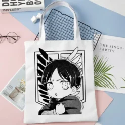 Tote Bag Livaï Kawaii N&B - District SNK