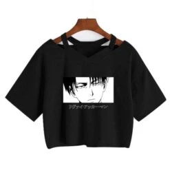 Crop Top Livaï Ackerman N&B - District SNK