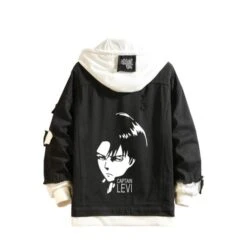 Veste Denim Noir Captain Levi - District SNK