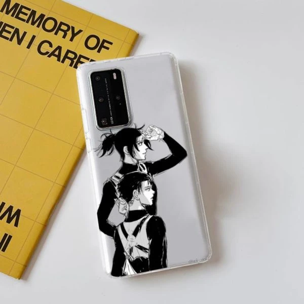 Coque Huawei Transparente Hansi Et Livaï - District SNK 1 Coque Huawei Transparente Hansi Et Livaï - District SNK