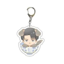 Porte Clés Chibi Livaï Chien - District SNK