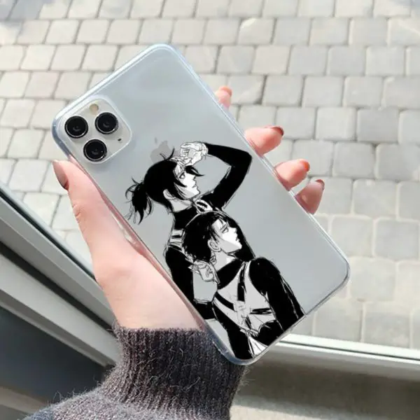 Coque IPhone Transparente Hansi Et Livaï - District SNK 1 Coque IPhone Transparente Hansi Et Livaï - District SNK