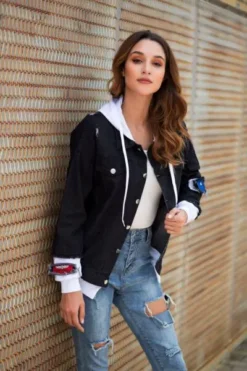 Veste Denim Noir Ailes De La Liberté N&B - District SNK -Titan Cosplay Soldes Magasin cfca979b baa1 4b52 a336 f333f8dac839 6